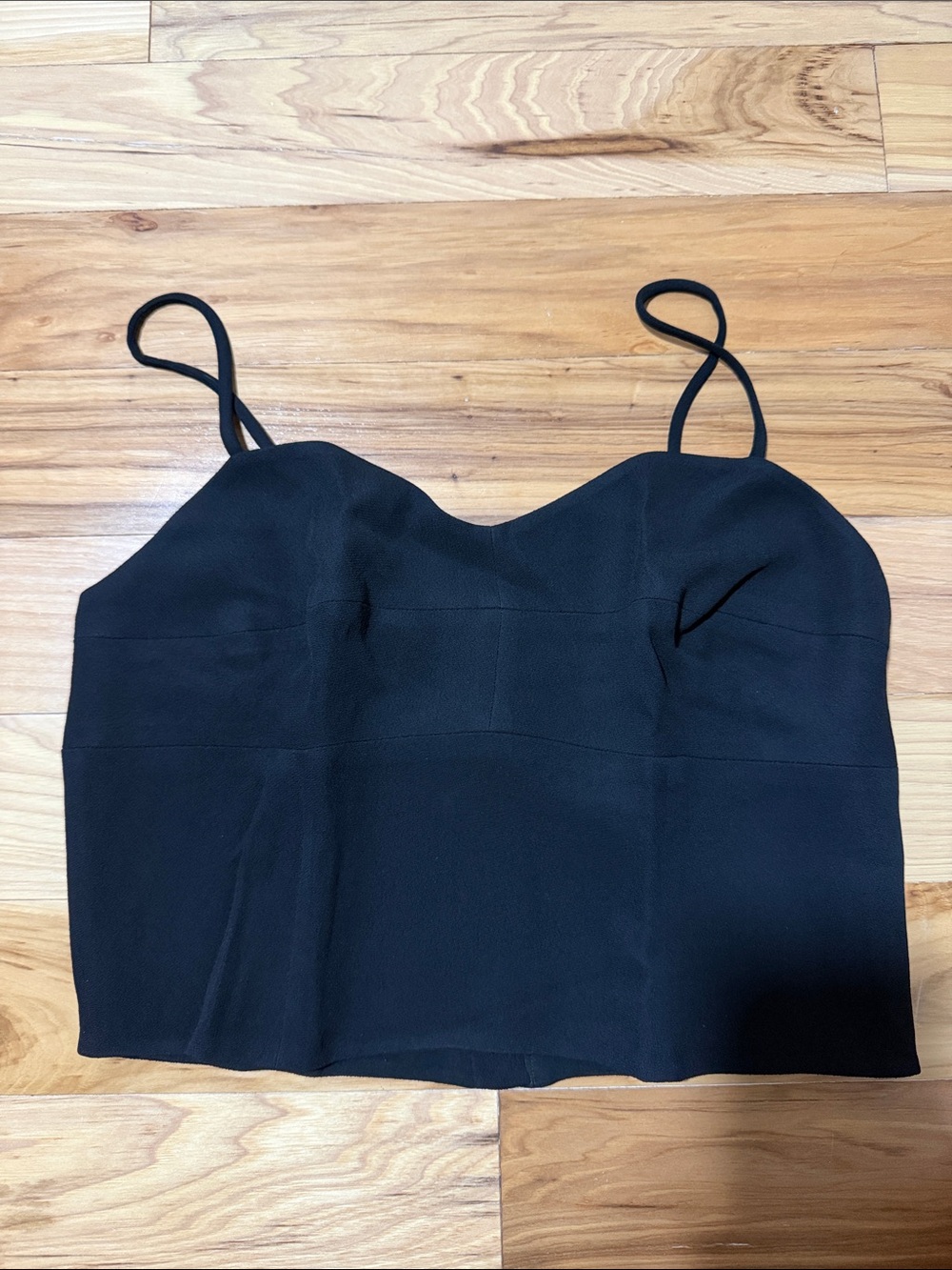 NWT Banana Republic Black Cropped Spaghetti Strap Top
